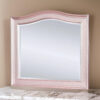 46 Inch Contemporary Style Wooden Frame Mirror, Rose Pink