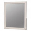 32 Inch Transitional Style Wooden Frame Mirror, White