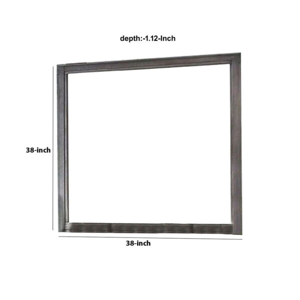 1502202669916935e7c9f.jpeg 38 Transitional Style Square Wooden Frame Mirror, Gray
