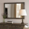1502202669916937899fd.jpeg 38 Transitional Style Square Wooden Frame Mirror, Gray