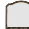 43.5 Inches Scalloped Mirror with Molded Details, Brown