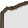 43.5 Inches Scalloped Mirror with Molded Details, Brown