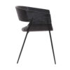 18.5 Inches Round Back Leatherette Dining Chair, Set of 2, Black