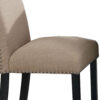 150220266991697d81556.jpeg Wooden Side Chairs with Nailhead Trims, Set of 2, Beige and Black