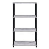 15022026699169a6a03e1.jpeg 4 Tier Design Bookshelf with Metal Tubular Legs, Antique White