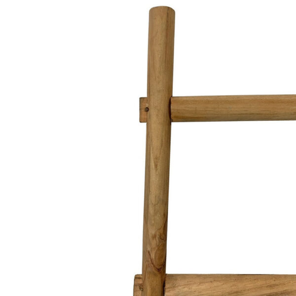 59 Inch Wooden Decorative Ladder with 5 Steps, Brown