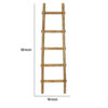59 Inch Wooden Decorative Ladder with 5 Steps, Brown