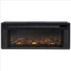 43 Inches Electric Fireplace Insert with Log Set Look, Black