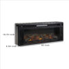 43 Inches Electric Fireplace Insert with Log Set Look, Black