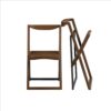 Curved Trim Panel Back Foldable Chair, Set of 2, Brown