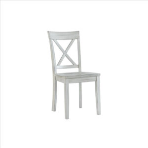 1502202669916a7b41286.jpeg Wooden Dining Chair with X Shaped Back, Set of 2, White