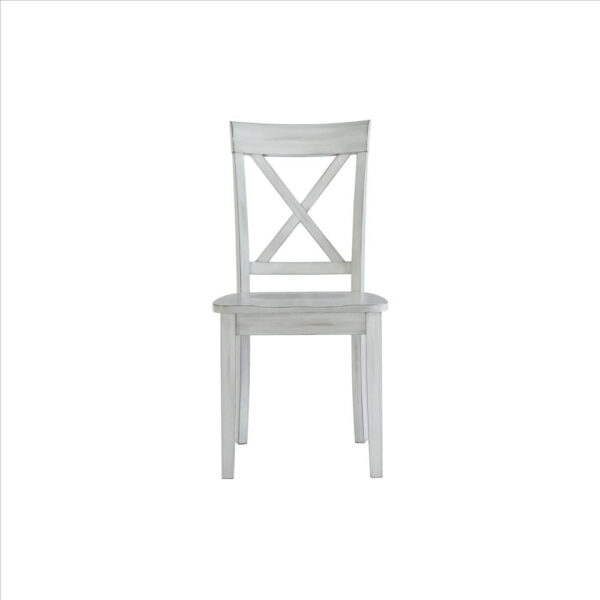 1502202669916a7ca0634.jpeg Wooden Dining Chair with X Shaped Back, Set of 2, White