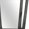 Tapered Fabric Frame Mirror with Mounting Hardware, Dark Gray