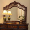 1502202669916a96916b6.jpeg Molded Wooden Frame Mirror with Ornate Detailing, Brown By Casagear Home
