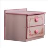 1502202669916abb52a0d.jpeg 2 Drawer Wooden Nightstand with Heart Knob Pulls, Pink