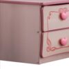1502202669916abfa8a34.jpeg 2 Drawer Wooden Nightstand with Heart Knob Pulls, Pink