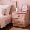 1502202669916ac3dee91.jpeg 2 Drawer Wooden Nightstand with Heart Knob Pulls, Pink