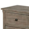 2 Drawer Wooden Nightstand with Round Knobs, Gray