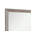Wall Mirror with Wooden Frame and Grain Details, Natural Brown