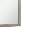 Wall Mirror with Wooden Frame and Grain Details, Natural Brown
