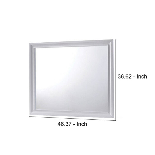 1502202669916c5df10f6.jpeg Wall Mirror with Molded Wooden Frame, White