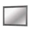 Mirror with Wooden Frame with Molded Trim, Gray