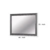 Mirror with Wooden Frame with Molded Trim, Gray