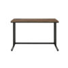 Writing Desk with Wooden Top and Built in USB Port, Brown and Black