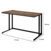 Writing Desk with Wooden Top and Built in USB Port, Brown and Black