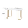 Writing Desk with Metal Curved Sled Base and Floor Protectors, White