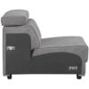 Fabric Upholstered Modular Armless Chair, Dark Gray