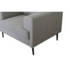 Chair with Fabric Upholstery and Sleek Metal Legs, Gray