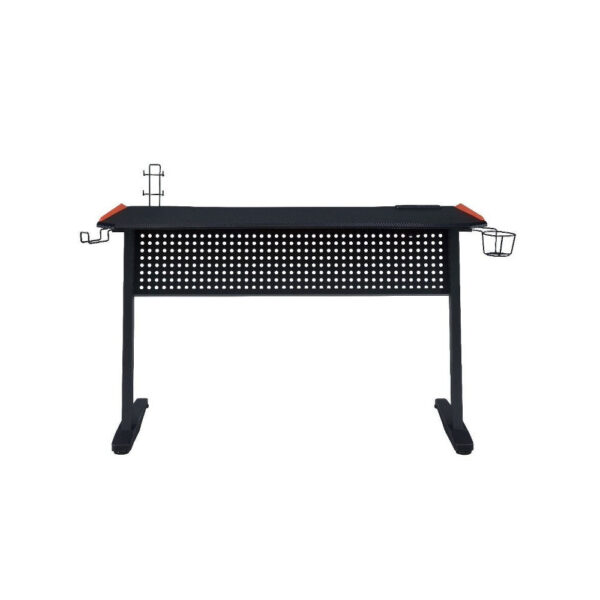 MDF Gaming Table with Cup and Controller Holders, Black