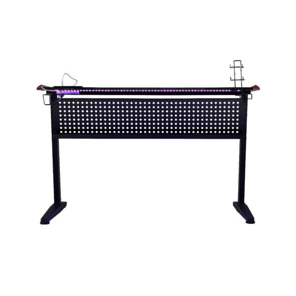 MDF Gaming Table with Cup and Controller Holders, Black