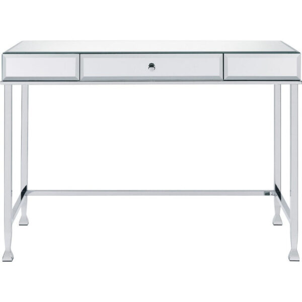 Rectangular Storage Writing Desk, White