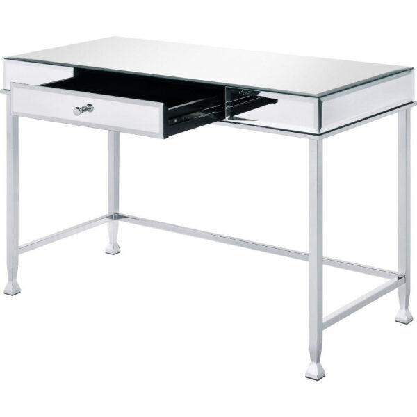 Rectangular Storage Writing Desk, White