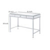 Rectangular Storage Writing Desk, White