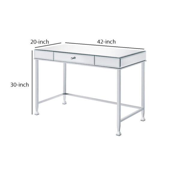 Rectangular Storage Writing Desk, White