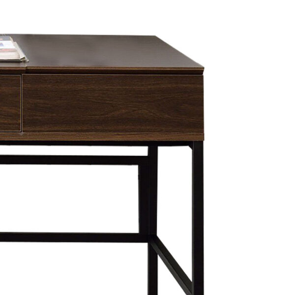 Writing Desk with Lift Top Storage and USB Plugin, Brown
