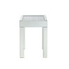 End Table with Faux Acrylic Diamond Top and Block Legs, Silver