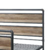 Metal Framed Full Bed, Brown and Gray