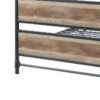 Metal Framed Full Bed, Brown and Gray