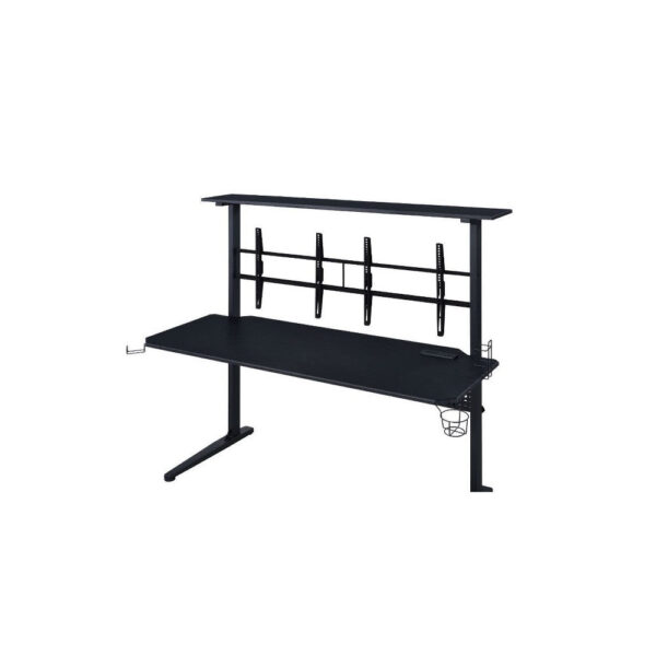 Gaming Table with USB-Port, Black