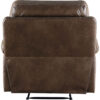 Leatherette Power Recliner with Nailhead Trim Accent, Brown