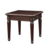 End Table with Traditional Style and Turned Legs, Espresso Brown