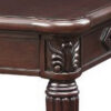 End Table with Traditional Style and Turned Legs, Espresso Brown