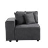 150220266991701b7fddc.jpeg Modular Left Facing Chair with Loose Back Pillow, Gray