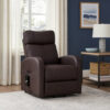 Power Lift Recliner Chair with Faux Leather and Wired Controller, Brown