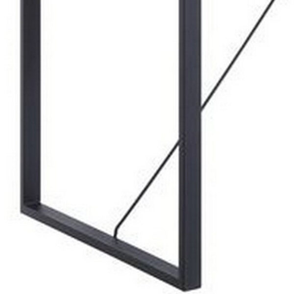 15022026699170dc7de83.jpeg Dining Table with Rectangular Metal Inserted Top and Sled Base, Gray