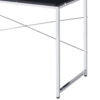 Writing Desk with X Shaped Crossbar Support, Black and White